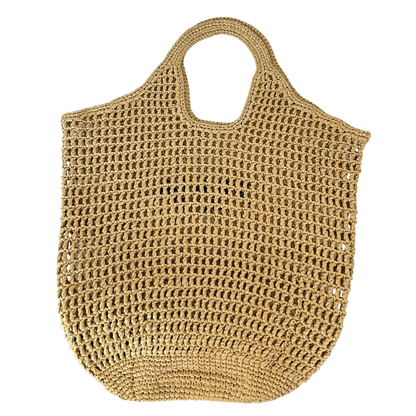 Prada Shopping Bag with Logo Embroidery Raffiabast beige Tasche / neuwertig Prada