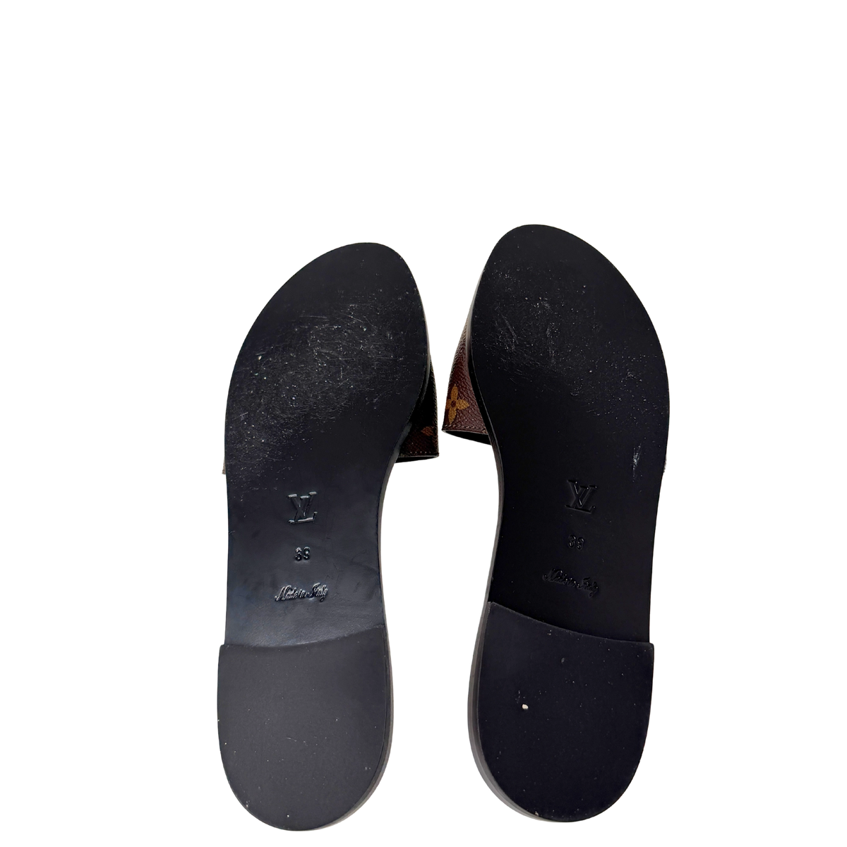 Louis Vuitton Monogram Lock it Flat Mules Größe / 39 Louis Vuitton