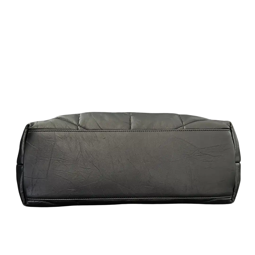 Saint Laurent LouLou Puffer Medium Handtasche All black Lammleder / sehr gut Saint Laurent
