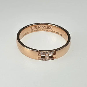 Hermès 18K Roségouden Diamanten Ever Herakles Trouwring
