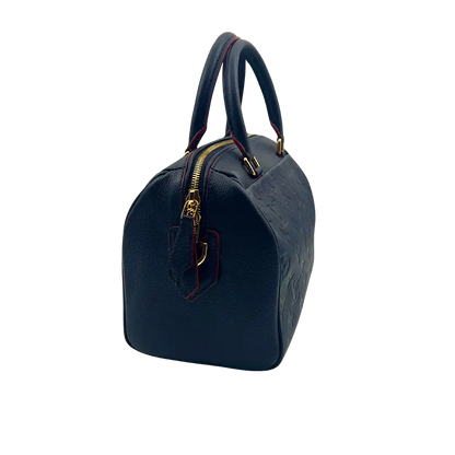 Louis Vuitton Speedy 25 Bandouliere Monogram empreinte Leder marine / sehr gut Louis Vuitton