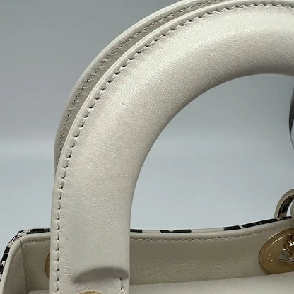 Christian Dior Mini Lady Dior floral bedruckt und bestickt Off white / sehr gut Dior