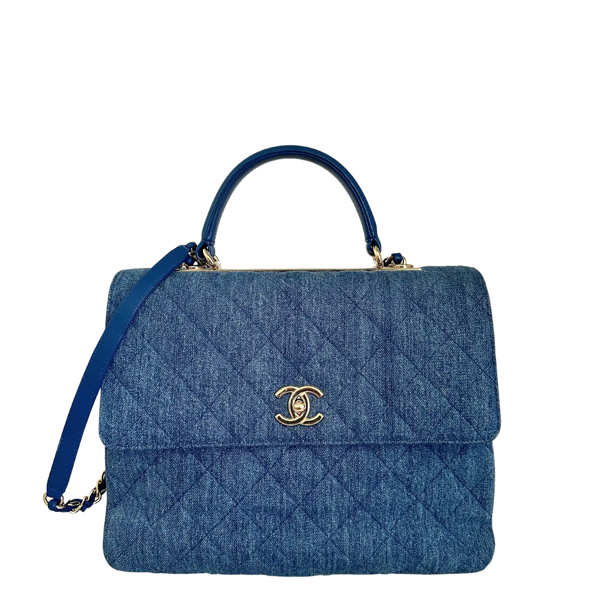 Chanel Trendy CC Top Handle Large Denim Blau / sehr gut Chanel