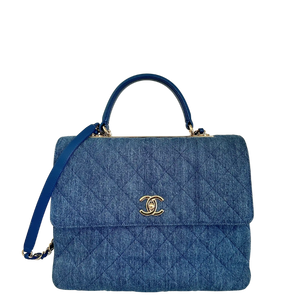 Chanel Trendy CC Top Handle Large Denim Blau