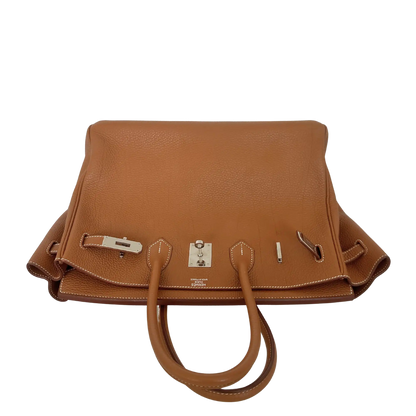 ANGEBOT DER WOCHE: Hermès Birkin Bag 35 Togo Leder braun Palladium Hardware 2011 / sehr gut Hermès