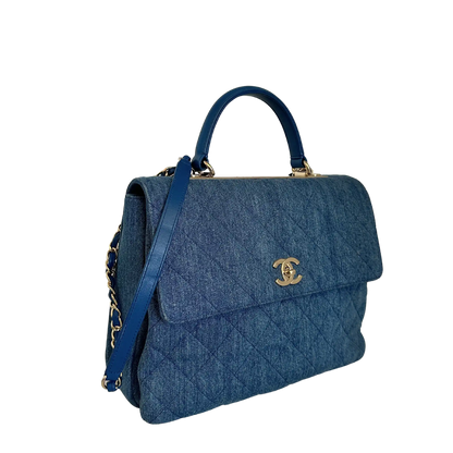 Chanel Trendy CC Top Handle Large Denim Blau / sehr gut Chanel