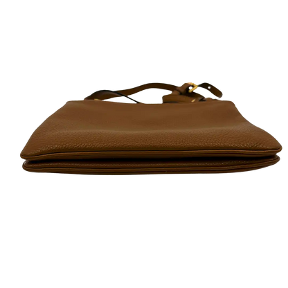 Prada Vitello Phenix Cannella braune Leder Crossbody Tasche / neuwertig Prada