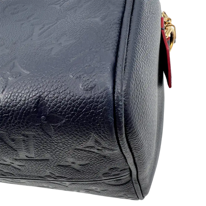 Louis Vuitton Speedy 25 Bandouliere Monogram empreinte Leder marine / sehr gut Louis Vuitton