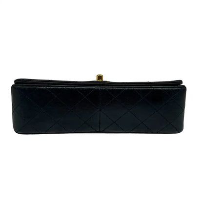 Chanel Timeless Single Flap Small dunkelblaues Lammleder / gut Produkt