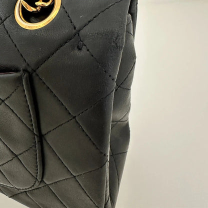 Chanel Timeless Vintage Double Flap Bag Lammleder schwarz Small/ gut Chanel