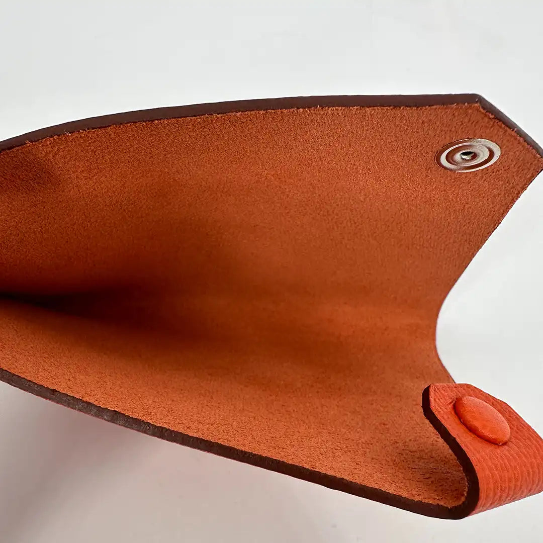 Hermés Pass-Etui Tarmac Dot PM Passhülle Orange Fullset / neu Hermès