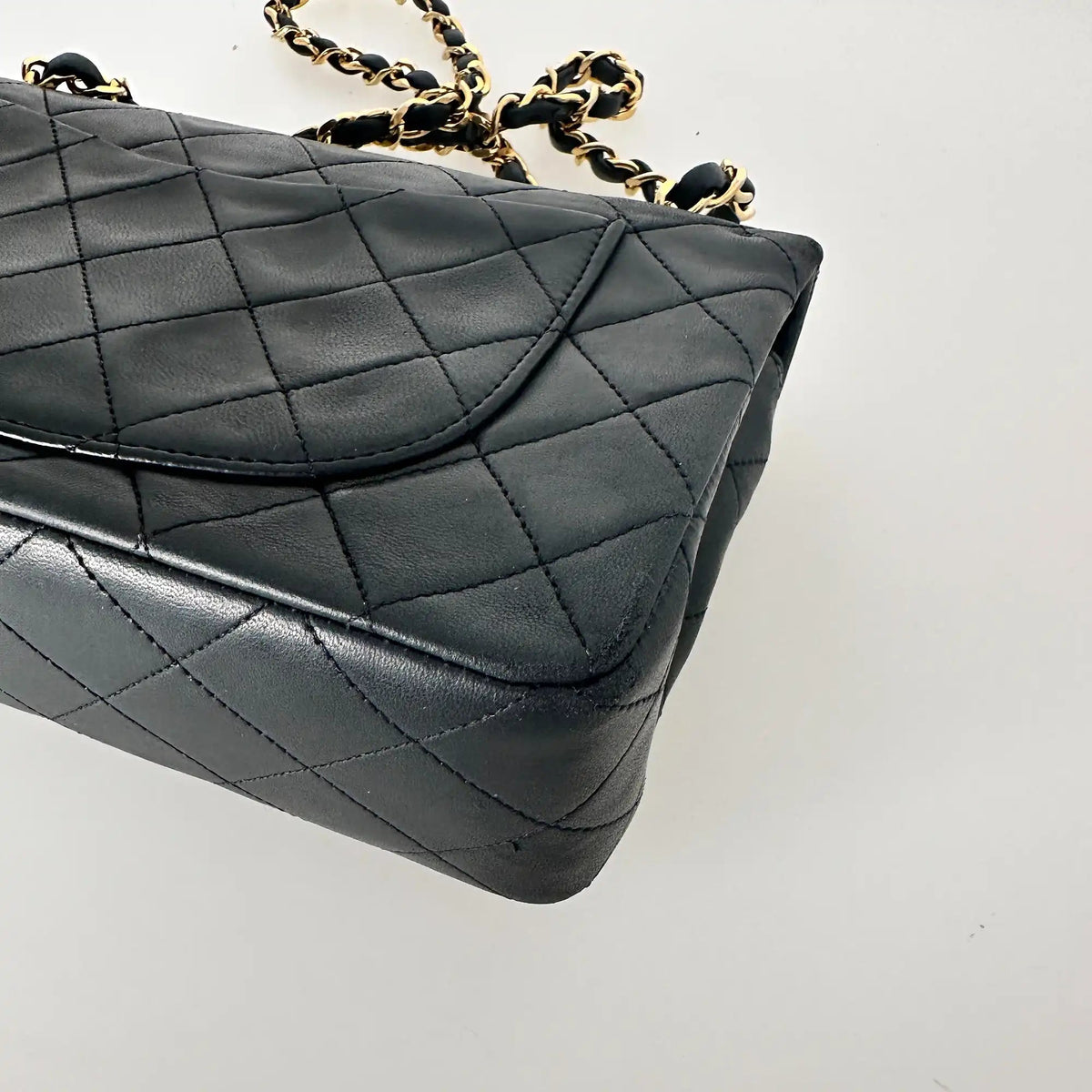 Chanel Timeless Vintage Double Flap Bag Lammleder schwarz Small/ gut Chanel
