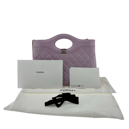 Chanel 31 light purple glänzendes Lammleder Shopper / sehr gut Louis Vuitton