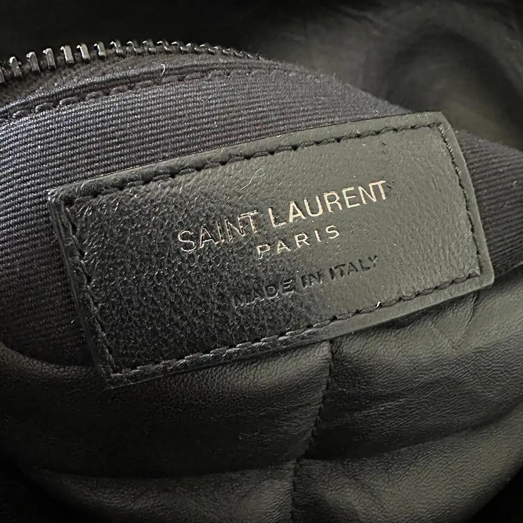 Saint Laurent LouLou Puffer Medium Handtasche All black Lammleder / sehr gut Saint Laurent