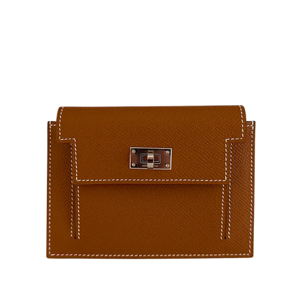 Hermès Epsom Kelly Pocket Compact Wallet Geldbörse braun / ungetragen Hermès