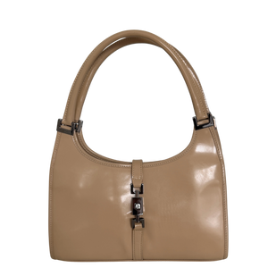 Gucci Jackie Schoudertas lakleer beige