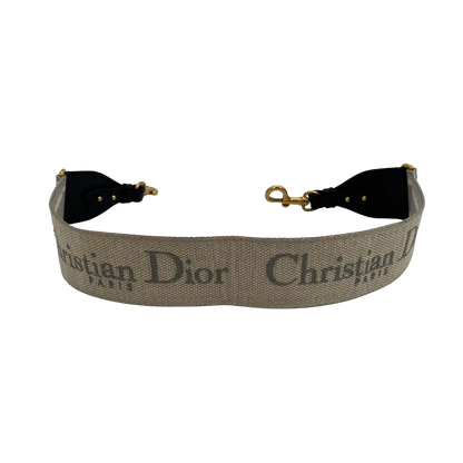 Christian Dior breiter Schulterriemen Dior Paris Stickerei grau / sehr gut Dior