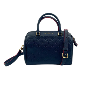 Louis Vuitton Speedy 25 Bandoulière Monogram Empreinte Leer Marine