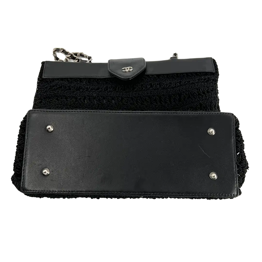 Chanel Vintage Supermodel Häkeltasche CC Logo / sehr gut Chanel