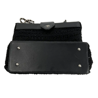 Chanel Vintage Supermodel Häkeltasche CC Logo / sehr gut Chanel