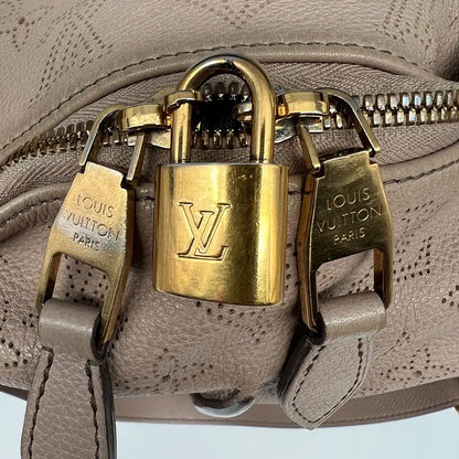 Louis Vuitton Mahina Selene MM Tasche Leder Taupe / gut Louis Vuitton