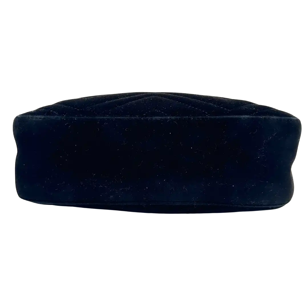 Gucci GG Marmont Samttasche schwarz / gut Gucci