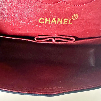 Chanel Timeless Vintage Double Flap Bag Lammleder schwarz Small/ gut Chanel