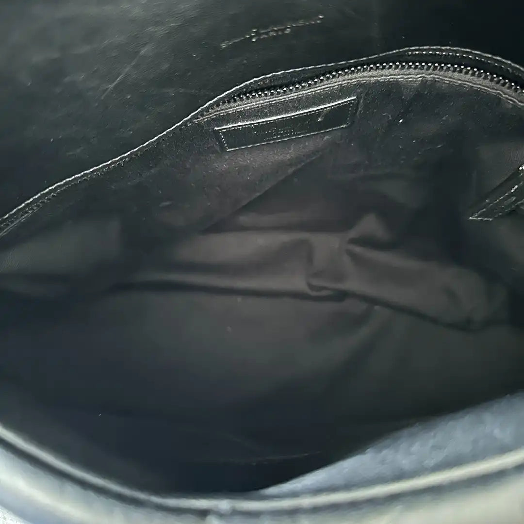 Saint Laurent LouLou Puffer Medium Handtasche All black Lammleder / sehr gut Saint Laurent