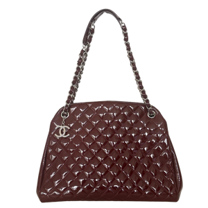 Chanel Mademoiselle Medium Schoudertas Lakleer Bordeaux