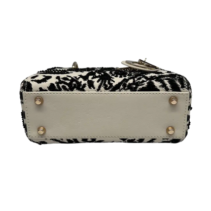 Christian Dior Mini Lady Dior floral bedruckt und bestickt Off white / sehr gut Dior