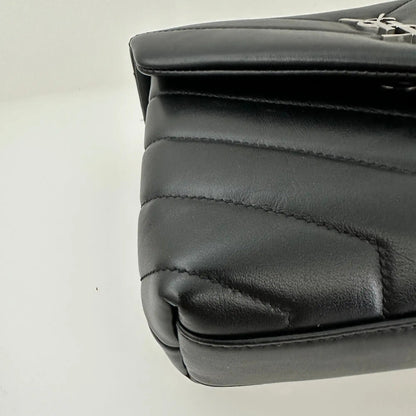 Saint Laurent YSL LouLou Toy schwarz silber Hardware Leder / sehr gut Saint Laurent