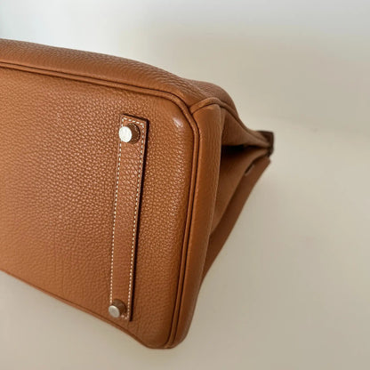 ANGEBOT DER WOCHE: Hermès Birkin Bag 35 Togo Leder braun Palladium Hardware 2011 / sehr gut Hermès