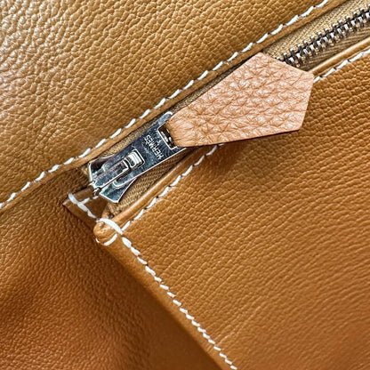 ANGEBOT DER WOCHE: Hermès Birkin Bag 35 Togo Leder braun Palladium Hardware 2011 / sehr gut Hermès