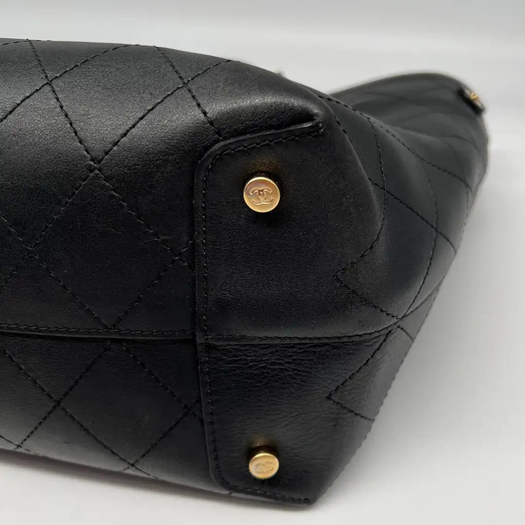 Chanel Deauville Leder Shopping Tasche Fullset / sehr gut Chanel