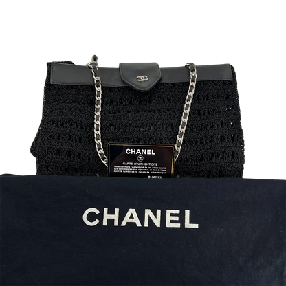 Chanel Vintage Supermodel Häkeltasche CC Logo / sehr gut Chanel