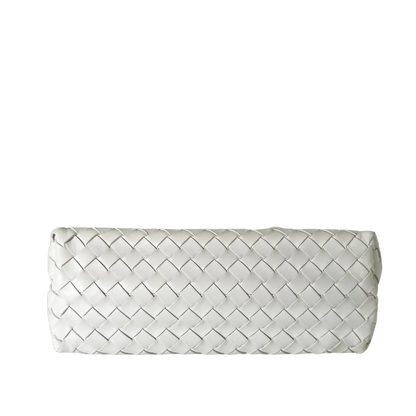 Bottega Veneta East/West Andiamo kleine Tote aus Intrecciato-Leder weiß 2023 / sehr gut Bottega Veneta
