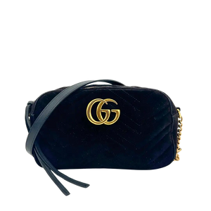 Gucci GG Marmont fluwelen tas zwart