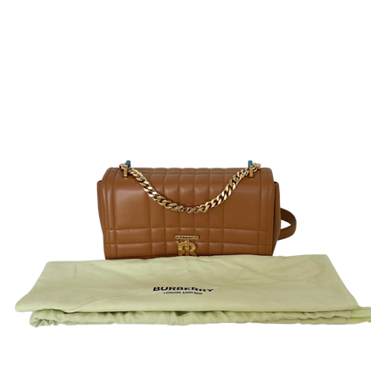 Burberry kleine Lola Handtasche Leder braun / ungetragen Burberry