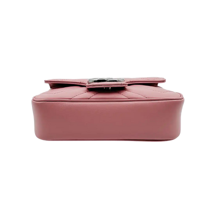 Gucci GG Marmont Matelasse Mini Schultertasche Pastel Pink Fullset / neu Gucci