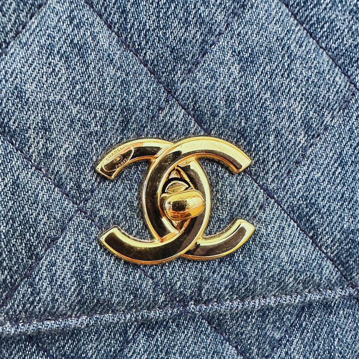 Chanel Trendy CC Top Handle Large Denim Blau / sehr gut Chanel