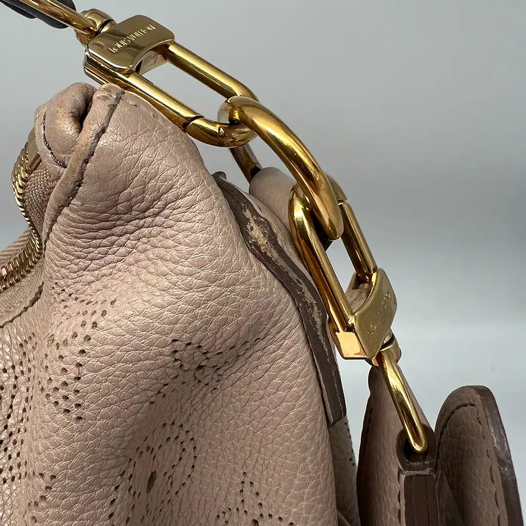Louis Vuitton Mahina Selene MM Tasche Leder Taupe / gut Louis Vuitton