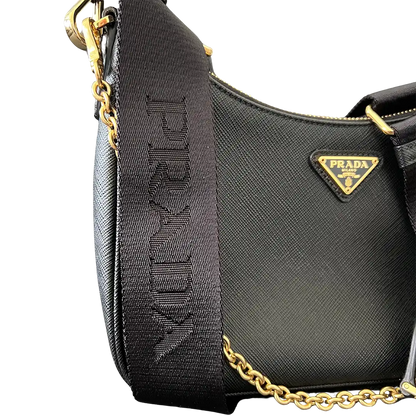 Prada Re-Edition 2005 Handtasche Saffiano Leder schwarz /neuwertig Prada