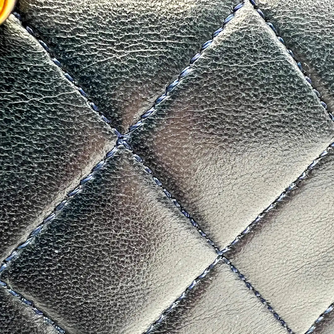 Chanel Timeless Single Flap Small dunkelblaues Lammleder / gut Produkt