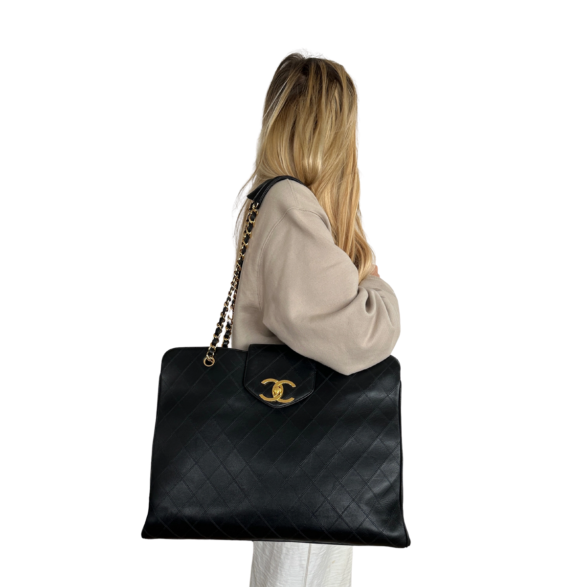 Chanel Supermodel Weekender Vintage 24k vergoldet mit ID Card / Invest / sehr gut Chanel