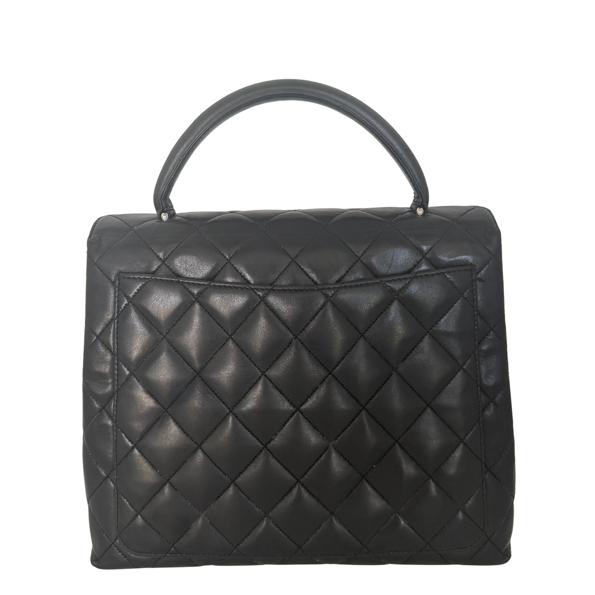Chanel Matelasse Top Handle Handtasche Schwarz / akzeptabel Chanel