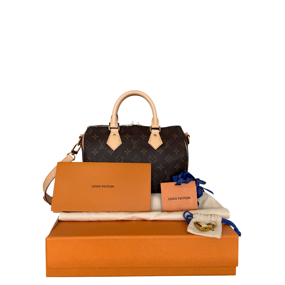 Louis Vuitton Speedy 25 Bandouliere M46977 Monogram Canvas Braun Fullset / neuwertig Louis Vuitton