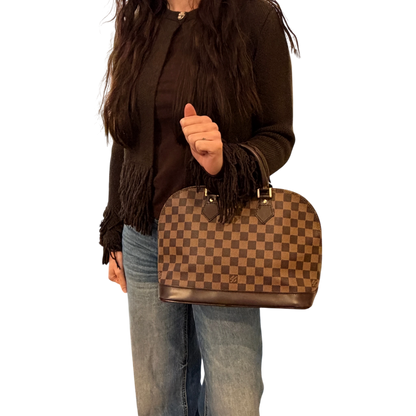 Louis Vuitton Alma PM Damier Ebène Canvas Braun Gold