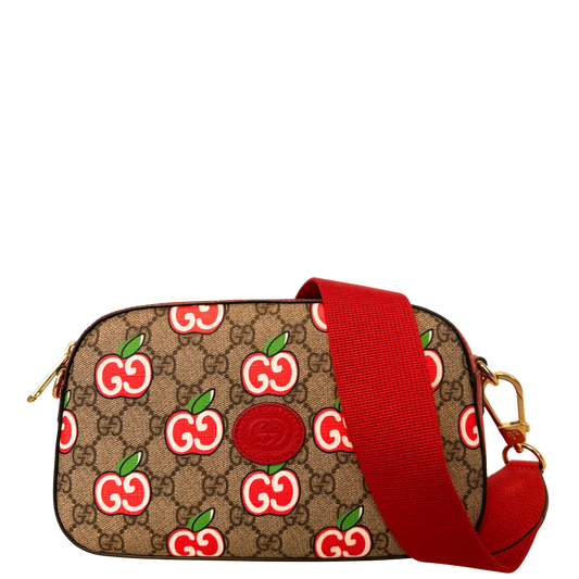 Gucci GG Supreme Apple Camera Bag Rot / sehr gut Gucci