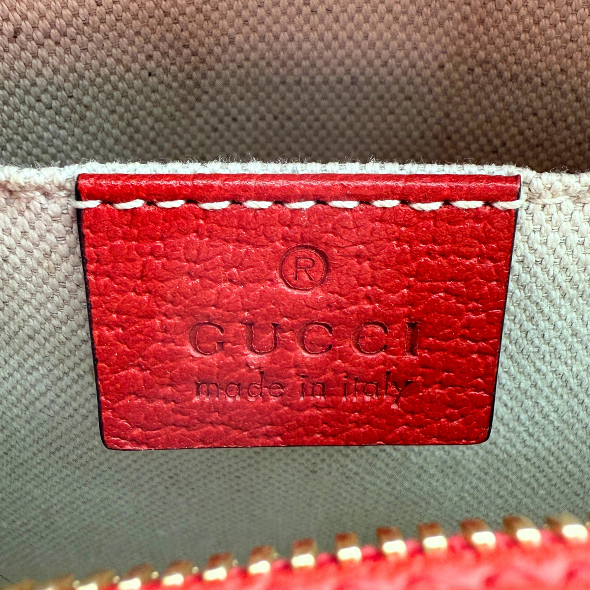 Gucci GG Supreme Apple Camera Bag Rot / sehr gut Gucci