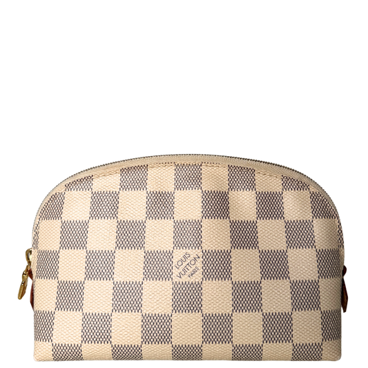 Louis Vuitton Cosmetic Pouch PM Damier Azur N60024 Beige / sehr gut Louis Vuitton